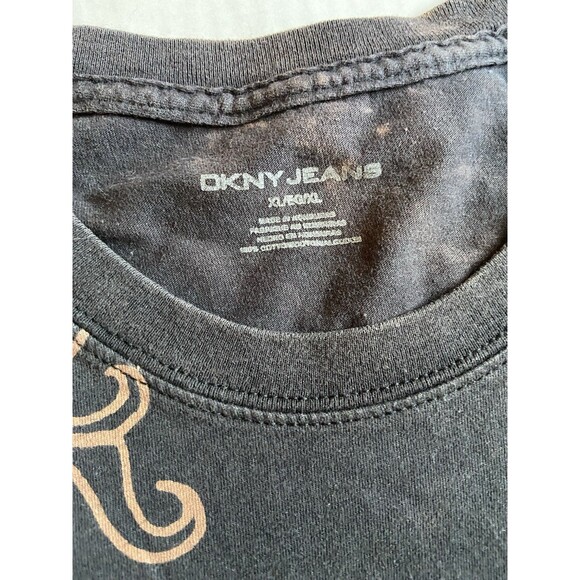 Vintage Y2K DKNY Mens Cobra Graphic T-Shirt Size XL Black Snake Print Streetwear - Picture 4 of 8